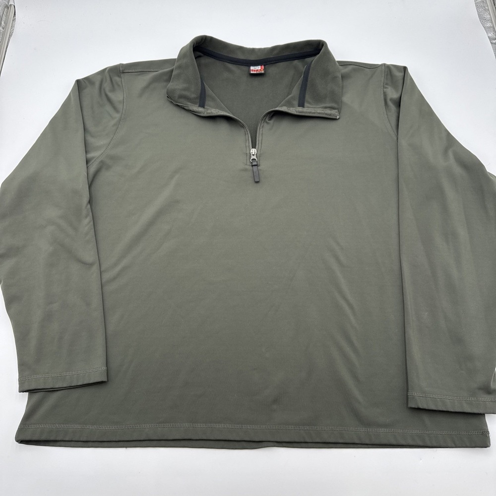 32 degrees heat men's 1/4 zipper sweatshirt green olive 2XL Fall Winter Neutrals